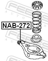 NAB 272 FEBEST САЙЛЕНТБЛОК ЗАДНЬОГО ПОПЕРЕЧНОГО ВАЖЕЛЯ