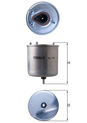 KL788 MAHLE ORIGINAL Фільтр палива