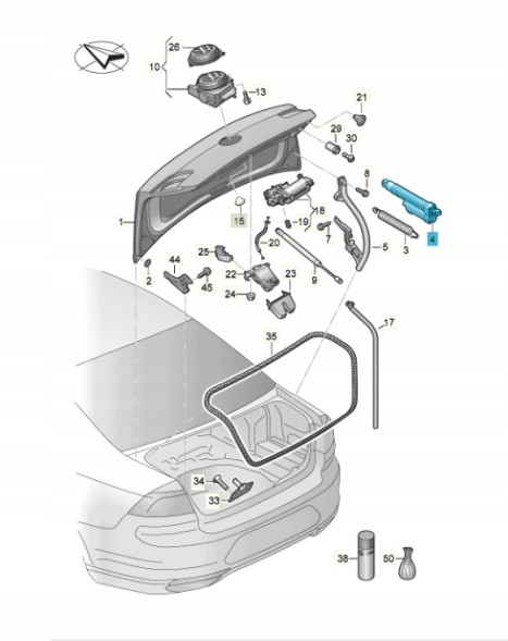OEM LORK-2230-115193 3G5827851A Газовий амортизатор багажника VW PASSAT B8 3G5827851A 2.0 280 к.с. підйомник