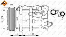 NRF 32108 Компресор кондиціонера 32108 nrf volvo