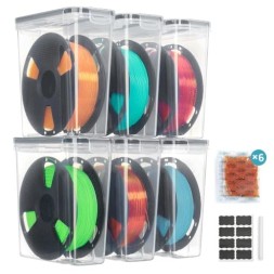 AD BRAKE B0GRZR5MD5 КОНТЕЙНЕРИ ДЛЯ 3D ФІЛАМЕНТУ НАБІР 6 ШТУК 4Л ЗІ ЗЩІЛЬНЕННЯМ ДЛЯ ПРИНТЕРА