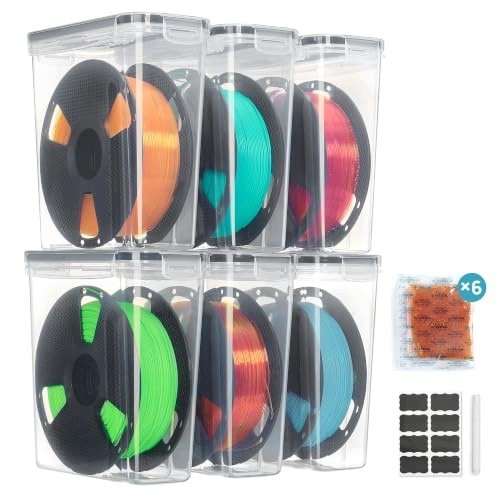 AD BRAKE B0GRZR5MD5 КОНТЕЙНЕРИ ДЛЯ 3D ФІЛАМЕНТУ НАБІР 6 ШТУК 4Л ЗІ ЗЩІЛЬНЕННЯМ ДЛЯ ПРИНТЕРА