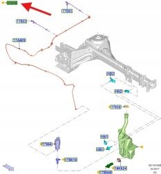 Ford OE JR3B-17B613-AE JR3Z17618B БАК ДЛЯ ОМИВАЧІВ ПЕРЕДНІЙ FORD MUSTANG 2017- 2527212 _ JR3B-17B613-AE