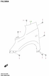 Suzuki OE 57711-70T00 SUZUKI SWIFT MK9 2024 - БРИЗКОВИК ЛІВИЙ ПЕРЕДНІЙ З ОТВОРОМ