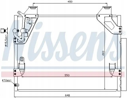 Nissens 940082 Осушувач кондиціонера радіатора охолоджувача