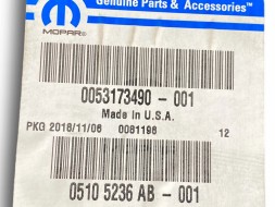 Jeep OE Jeep Compass JEEP PATRIOT НИЖНЯ НАКЛАДКА ПІДЛОГИ НОВИЙ 5105236AB