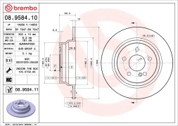 08 9584 11 BREMBO Диск гальмівний
