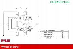 Schaeffler FAG 713 6449 10 Підшипник переднього колеса 713 6449 10 fag шевроле крузе