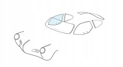 BBT 8980-315 Скло правої двері прозоре T14 Coupe 59-