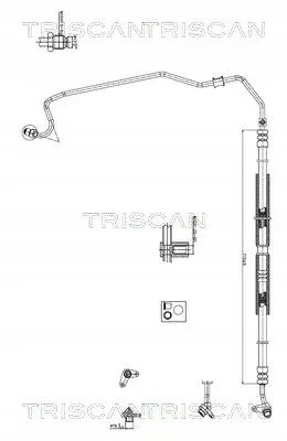 Triscan 8516 40002 Шланговий шнур системи гідропідсилювача 8516 40002 triscan