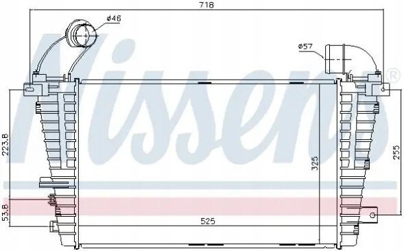 Nissens 96590 Охолоджувач повітря інтеркулер 96590 nissens opel