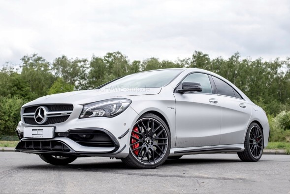 Китай MERCEDES CLA A45 W117 SPLITTERY KOMPLET BODYKIT LOTKA CZARNY POŁYSK Спойлер для автомобіля Mercedes CLA A45 чорний глянець, повний комплект обвісу