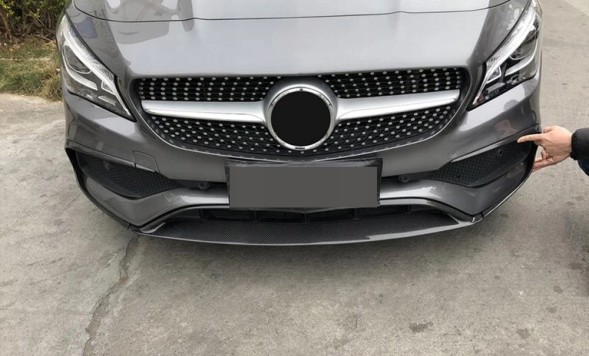 Китай MERCEDES CLA A45 W117 SPLITTERY KOMPLET BODYKIT LOTKA CZARNY POŁYSK Спойлер для автомобіля Mercedes CLA A45 чорний глянець, повний комплект обвісу