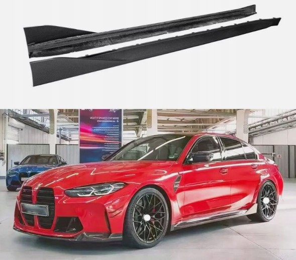 Китай 430752337 БІЧНІ НАКЛАДКИ ПОРОГІВ ПОРОГОВІ ПЛАНКИ ПОРОГИ BMW G80 G82 CARBON