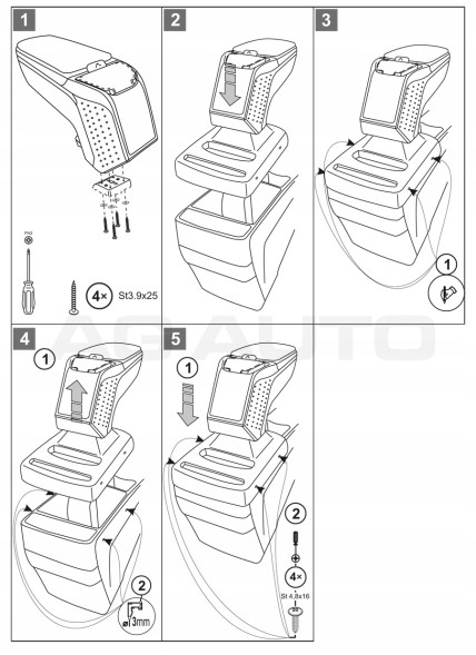 Rati V01186 Підлокітник ARM2 Hyundai i30, 2012-2016, Bx