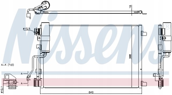 Nissens 940417 Радіатор кондиционера nissan qashqai +2 1.5 dci
