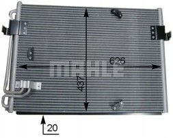 Mahle AC 174 000S Конденсатор радіатора кондиціонування повітря ac 174 000s mahle