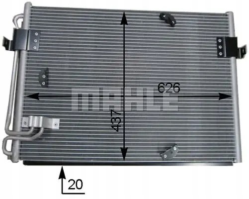 Mahle AC 174 000S Конденсатор радіатора кондиціонування повітря ac 174 000s mahle