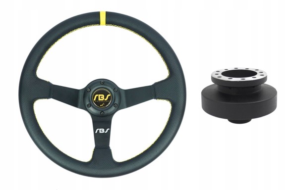 RBS Technology RBS-KZ-17+E36 Спортивне кермо RBS Technology шкіра перфорована 35/9см + наба BMW E36