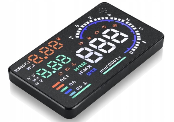 Philips ДИСПЛЕЙ ПРОЄКТОР LED LCD A8 HUD OBD2 5.5'' ГОДИННИК HEAD-UP DISPLAY