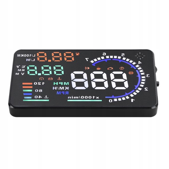 Philips ДИСПЛЕЙ ПРОЄКТОР LED LCD A8 HUD OBD2 5.5'' ГОДИННИК HEAD-UP DISPLAY