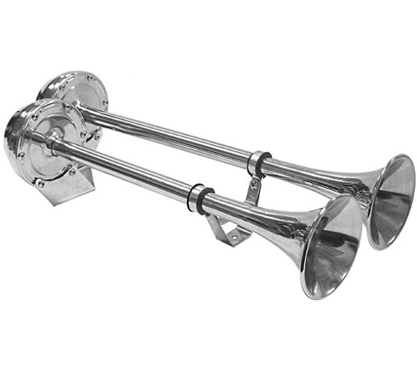 Beam 1592033522 ЕЛЕКТРИЧНІ СИГНАЛИ 12V VEGA DUAL НЕРЖАВІЮЧА СТАЛЬ 41 І 47,5 СМ FIAMM