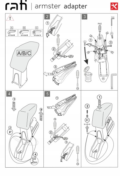 Rati V05257A Підлокітник Armster 3, Ford Ka II, 2008-2016, тканина