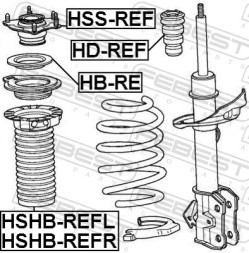 HSHB REFL FEBEST ПИЛЬОВИК ПЕРЕДНЬОГО АМОРТИЗАТОРА
