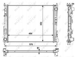 NRF 53991 Охолоджувач води 53991 nrf renault twingo