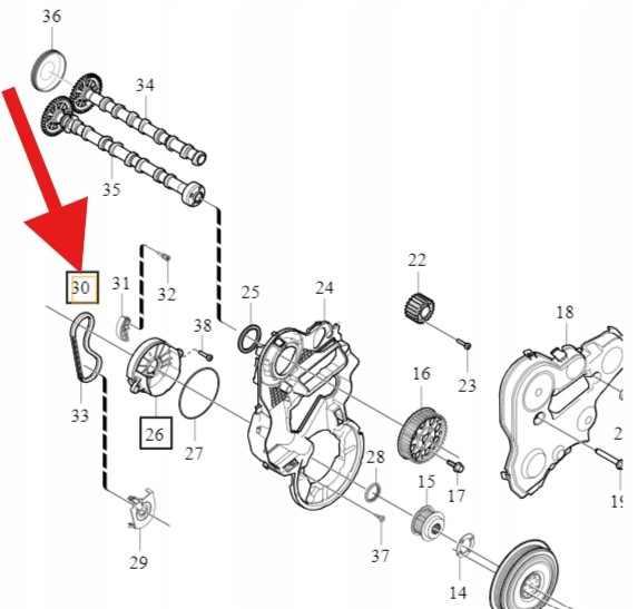 Volvo OE 31430665 Комплект ланцюга масляного насоса 2.0 d4 b4 volvo s60 v60 v40 xc90 oe 31430665