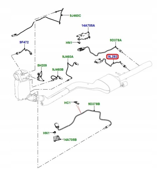 OEM LR146855G Датчик твердих частинок дизельного двигуна 2.0 / 3.0 V6 Land Rover Range Rover LR146855
