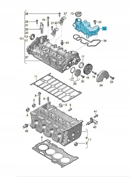 Volkswagen OE 05E103495AQ Сепаратор оливи ASO VW AUDI SKODA SEAT