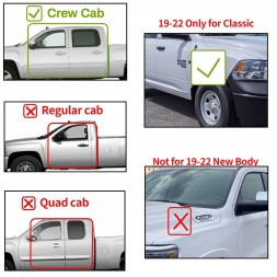 USA USA-ES01F09107 КИЛИМКИ ГУМОВІ DODGE RAM 1500 Crew Cab 09-18 REGULAR CLASSIC CAB 19-21