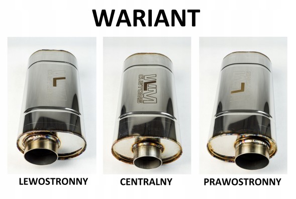 WLM Customs WLM-MUF-150/250-OWx250 Спортивний глушник наскрізний WLM 150/250 Овал, довжина 250 мм, нержавіюча сталь INOX