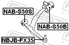NAB S50S FEBEST Сайлентблок