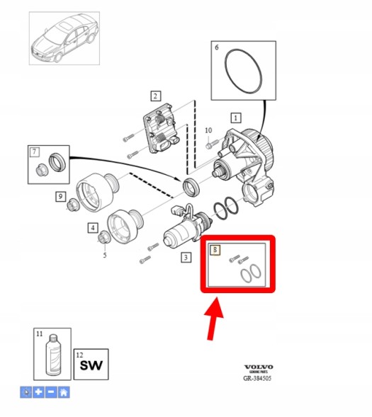 Volvo OE HALDEX КОМПЛЕКТ РЕМОНТНИЙ B4 D4 2.0 VOLVO XC90 V90 S90 S60 OEM/OE 31325413