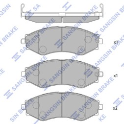 SP1103 SANGSIN Комплект гальмівних колодок з 4 шт дисків
