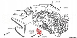 Subaru OE 23769AA070 НАТЯГУВАЧ РЕМЕНЯ ПК НАВІСНОГО ОБЛАДНАННЯ ПК 2.0Л ДИЗЕЛЬ EE20Z SUBARU FORESTER OUTBACK XV