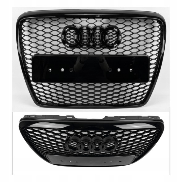 Pulse A6-RS101 Решітка радіатора Audi A6 C6 2004-2011 Чорний глянець Стиль RS6