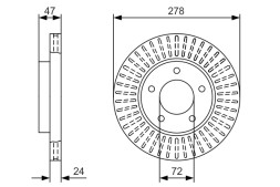 0986479A52 BOSCH ДИСК ГАЛЬМIВНИЙ ПЕРЕДНIЙ
