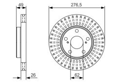 0986479A62 BOSCH Диск гальмівний