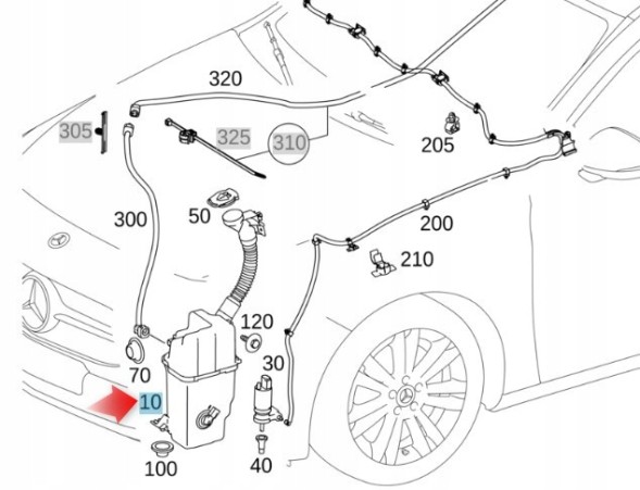 Mercedes-Benz OE A1778690100 бачок омивача