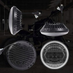 Китай 7'' REFLEKTOR LAMPA LED PRZEDNIA MOTOCYKL 300W x 2 Фари світлодіодної лампи wrangler 300W х 2