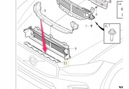 Volvo OE 31455085 Верхнє повітряне кермо xc60 volvo