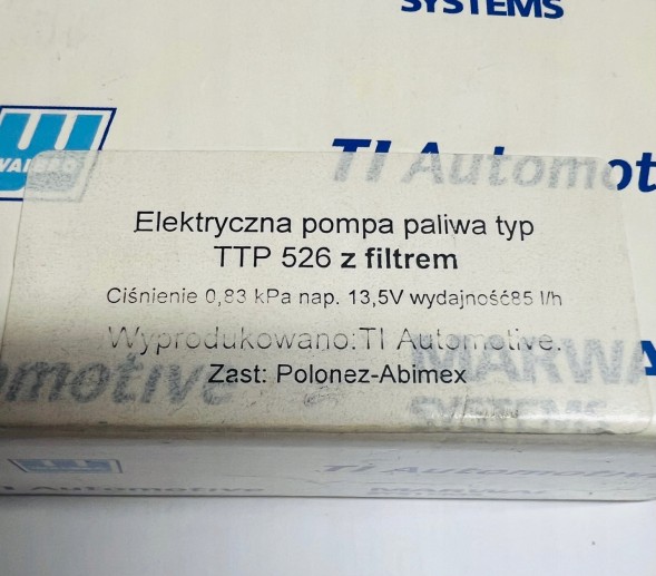 Walbro TI Automotive TTP 526 Електричний паливний насос з фільтром ttp 526 полонез abimex одноточковий