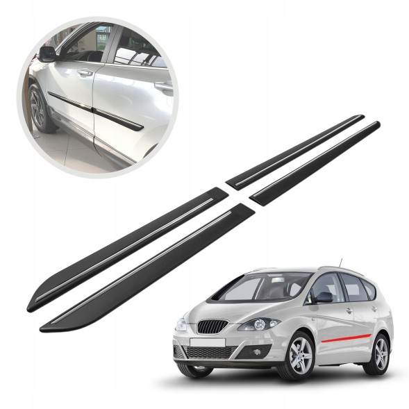 CHROMEMASTER RD-SD-0020-012 Бічні молдинги дверей захисні накладки кузова для SEAT ALTEA I 2004-2015