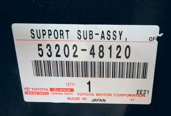 Lexus OE 5320248120 Правий комплектний окуляр фартух пас передній перед Lexus RX 2021+ OE