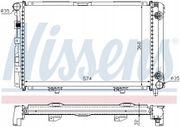 Nissens 62670A Охолоджувач води двигуна для mercedes w201 190 mgz