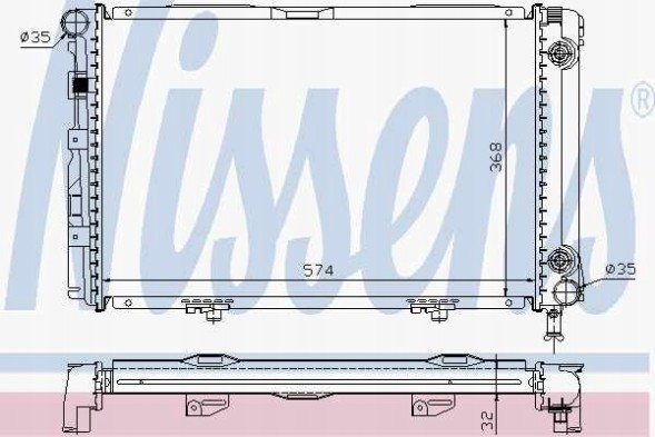 Nissens 62670A Охолоджувач води двигуна для mercedes w201 190 mgz