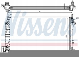 Nissens 63023A Радіатор, система охолодження двигуна nissens 63023a